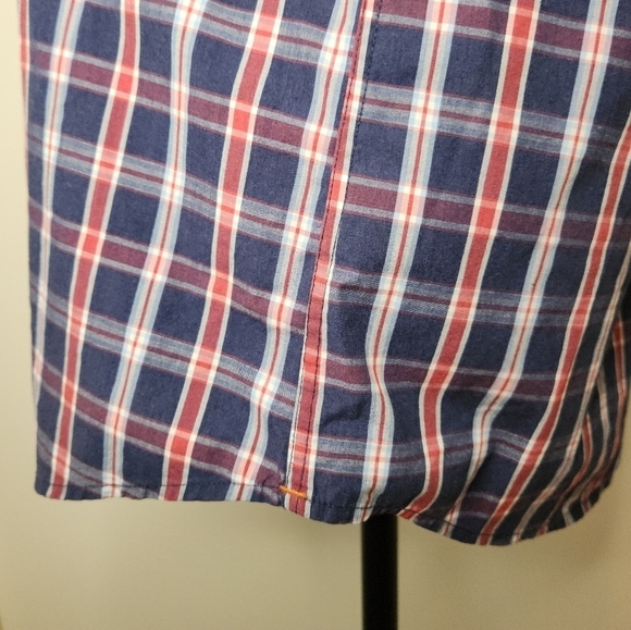 Vintage Men's Plaid Short Sleeve Shirt - Picture 9 of 10